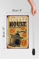 Holzschild Vintage 20x30cm Kaffee Coffee best in town
