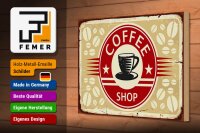 Holzschild Retro 30x20cm Kaffee Coffee Shop