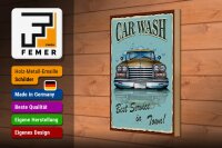 Holzschild Retro 20x30cm Car Wash best service in town