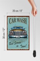 Holzschild Retro 20x30cm Car Wash best service in town