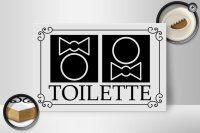 Holzschild Toilette 30x20cm WC Piktogramm Dekoration