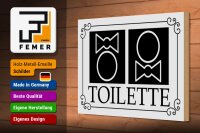 Holzschild Toilette 30x20cm WC Piktogramm Dekoration