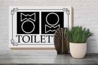Holzschild Toilette 30x20cm WC Piktogramm Dekoration