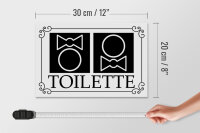Holzschild Toilette 30x20cm WC Piktogramm Dekoration