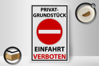 Holzschild Halteverbot 20x30cm Privat Einfahrt verboten