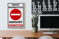 Holzschild Halteverbot 20x30cm Privat Einfahrt verboten
