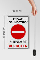 Holzschild Halteverbot 20x30cm Privat Einfahrt verboten