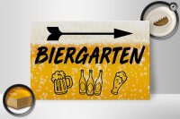 Holzschild 30x20cm Biergarten rechts Bier Schild