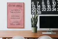 Holzschild Spruch 20x30cm ist ok unproduktive Tage haben