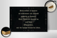Holzschild Spruch 30x20cm sich selbst hassen ist schlimmer