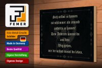 Holzschild Spruch 30x20cm sich selbst hassen ist schlimmer