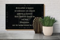 Holzschild Spruch 30x20cm sich selbst hassen ist schlimmer