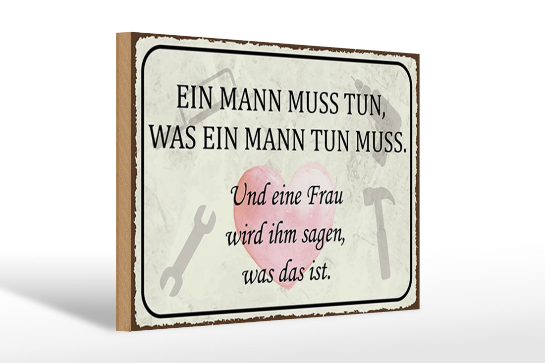 Shirtracer Kochschürze „Ein Mann Tut, Was Ein Mann Tun Muss – Sagt Ihm Seine Frau“ – Witziges Männergeschenk