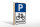 Holzschild Parken 20x30cm Parkplatz Radfahrer