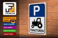 Holzschild Parken 20x30cm Parkplatz Traktor
