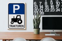 Holzschild Parken 20x30cm Parkplatz Traktor