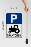 Holzschild Parken 20x30cm Parkplatz Traktor