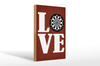 Holzschild Spruch 20x30cm Love Dart Schild