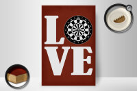 Holzschild Spruch 20x30cm Love Dart Schild