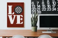 Holzschild Spruch 20x30cm Love Dart Schild