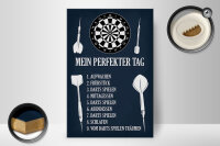 Holzschild Spruch 20x30cm mein perfekter Tag Darts Spiele