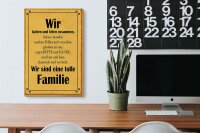 Holzschild Spruch 20x30cm wir sind eine tolle Familie