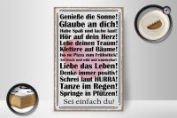 Holzschild Spruch 20x30cm genieße die Sonne sei einfach du