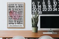 Holzschild Spruch 20x30cm genieße die Sonne sei einfach du