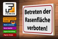 Holzschild Hinweis 30x20cm Betreten Rasenfläche verboten