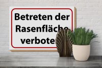 Holzschild Hinweis 30x20cm Betreten Rasenfläche verboten