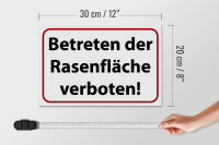 Holzschild Hinweis 30x20cm Betreten Rasenfläche verboten