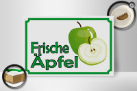 Holzschild Hinweis 30x20cm frische Äpfel Verkauf Hofladen