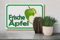 Holzschild Hinweis 30x20cm frische Äpfel Verkauf Hofladen
