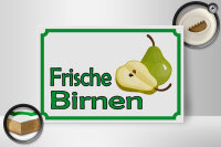 Holzschild Hinweis 30x20cm frische Birnen Hofladen