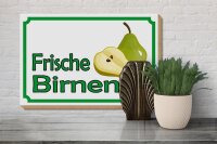 Holzschild Hinweis 30x20cm frische Birnen Hofladen