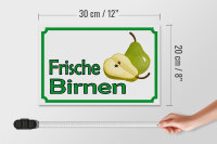 Holzschild Hinweis 30x20cm frische Birnen Hofladen