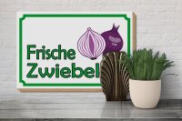 Holzschild Hinweis 30x20cm frische Zwiebeln Hofladen