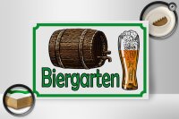 Holzschild Hinweis 30x20cm Biergarten Bier Brauerei