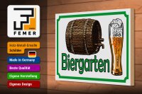 Holzschild Hinweis 30x20cm Biergarten Bier Brauerei