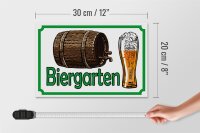 Holzschild Hinweis 30x20cm Biergarten Bier Brauerei