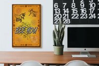 Holzschild Hinweis 20x30cm Bee you Biene Honig Imkerei