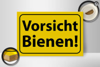 Holzschild Hinweis 30x20cm Vorsicht Bienen Honig Imker