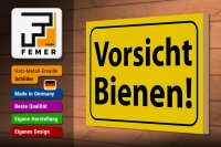 Holzschild Hinweis 30x20cm Vorsicht Bienen Honig Imker