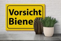 Holzschild Hinweis 30x20cm Vorsicht Bienen Honig Imker