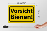 Holzschild Hinweis 30x20cm Vorsicht Bienen Honig Imker