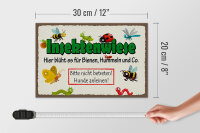Holzschild Hinweis 30x20cm Insektenwiese Bienen Hummeln