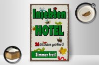 Holzschild Hinweis 20x30cm Insektenhotel Zimmer frei