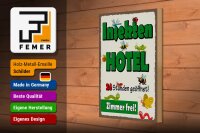 Holzschild Hinweis 20x30cm Insektenhotel Zimmer frei
