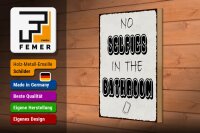 Holzschild Hinweis 20x30cm No Selfies in the Bathroom