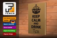 Holzschild Spruch 20x30cm Keep Calm and drink tea